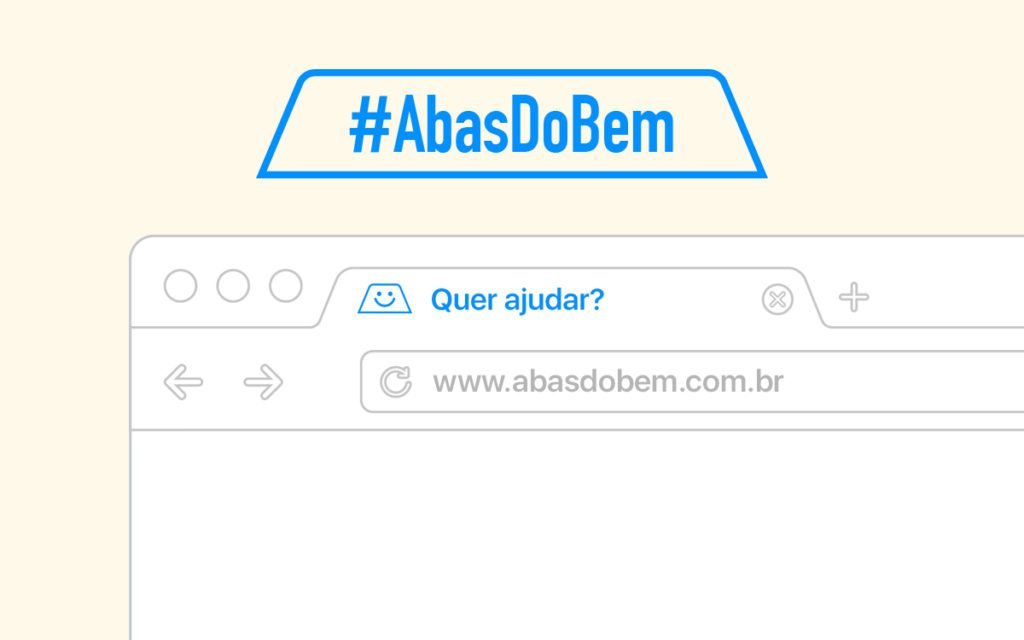 Descrição da imagem #PraCegoVer: A imagem está no formato retangular, na horizontal. Nela é possível ver uma aba de um navegador de internet com a informação: Abas do bem. Fim da descrição.