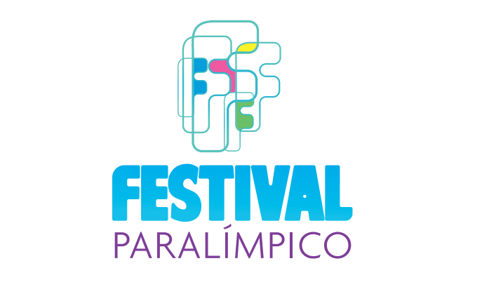 Descrição da imagem #PraCegoVer: Imagem no formato retangular, na horizontal. Banner de divulgação do evento. Nele está escrito: Festival Paralímpico. Fim da descrição.