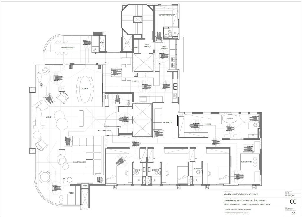 Descrição da imagem #pracegover: Planta do projeto. Fim da descrição.