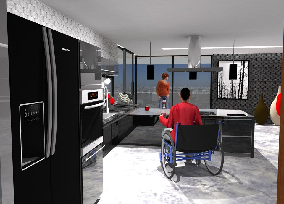 Descrição da imagem #pracegover: Perspectiva do projeto com acessibilidade. Fim da descrição.