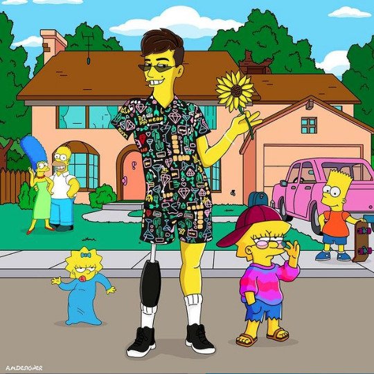 Descrição da imagem: Ilustração de Daniel em uma arte estilizada dos Simpsons. Fim da descrição.