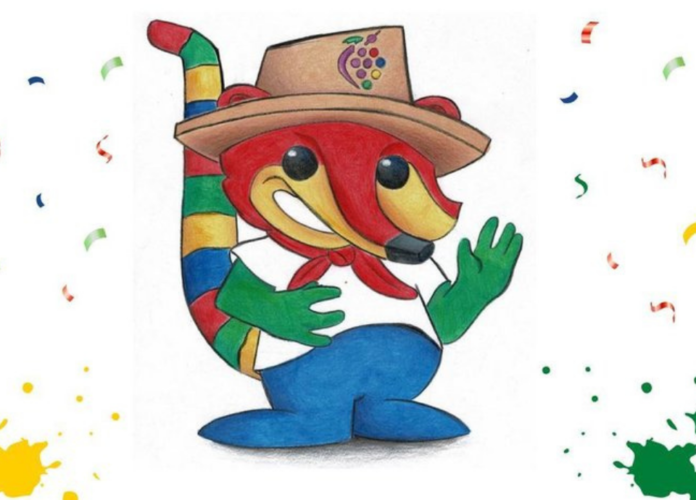 Descrição da imagem: Nino, o mascote da Summer Deaflympics. Fim da descrição.