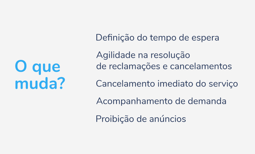 Descrição da imagem: arte com dados sobre as mudanças na lei do SAC. Fim da descrição.