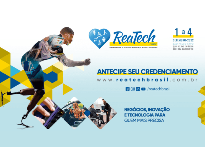 Descrição da imagem: arte de divulgação da Reatech 2022. Fim da descrição.