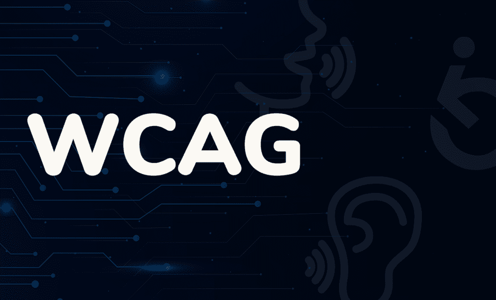 Descrição da imagem: arte com a sigla: WCAG. Fim da descrição.