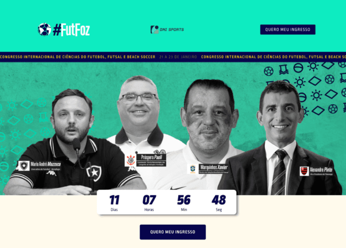 Descrição da imagem: arte de divulgação do evento. A imagem tem fundo verde claro e nela estão as fotos de quatro homens que irão participar do evento, além de algumas informações sobre. Fim da descrição.