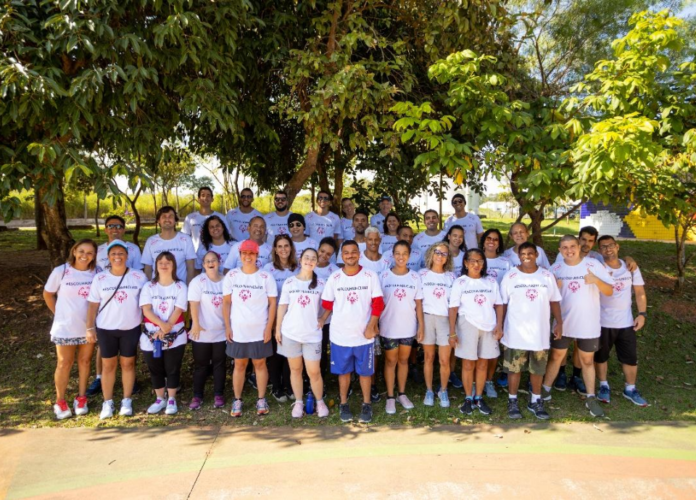 #descricaodaimagem #pratodosverem foto da delegação brasileira que participa dos Jogos Mundiais da Special Olympics em Berlim.
