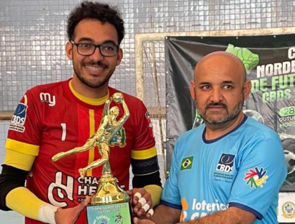#descricaodaimagem #pratodosverem foto do jogador que foi destaque como melhor goleiro.