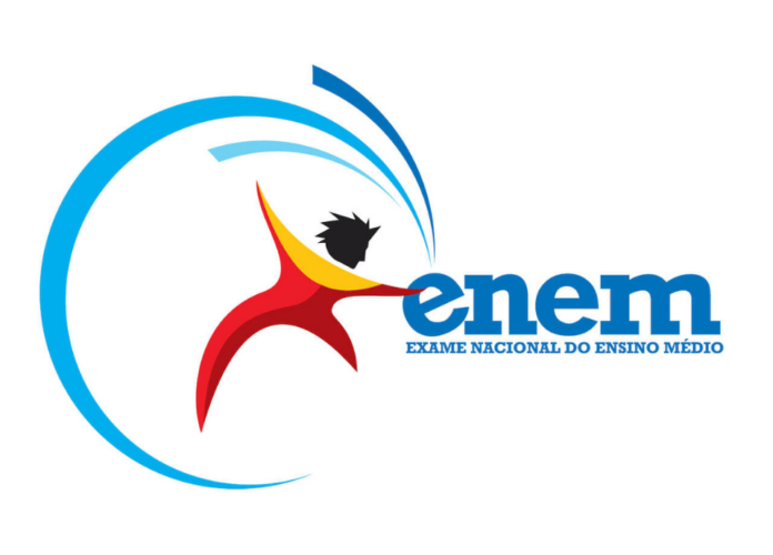 #descricaodaimagem #pratodosverem arte com o logo do Enem.
