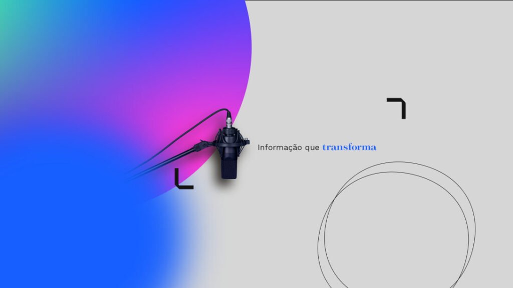 #descricaodaimagem #pratodosverem foto de um microfone em uma arte que traz a frase: 'educação que transforma'.