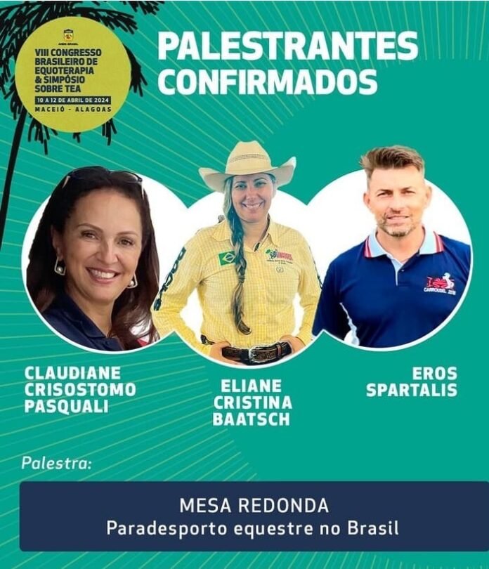 #descriçãodaimagem #pratodosverem arte de divulgação do congresso, com a foto de três palestrantes confirmados.