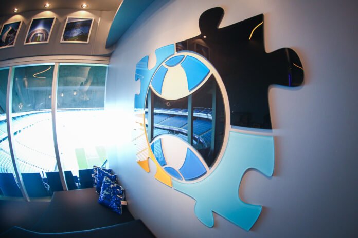 #descriçãodaimagem #pratodosverem foto do camarote exclusivo para torcedores com autismo na Arena do Grêmio.