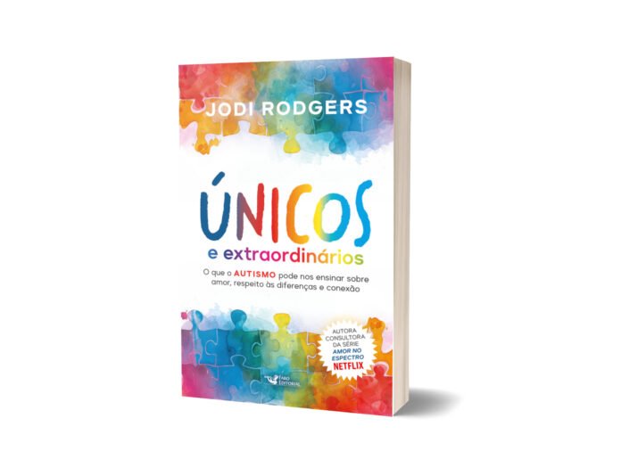 #descriçãodaimagem #pratodosverem imagem da capa do livro Únicos e extraordinários. A capa é branca, traz o título do livro no centro e uma arte colorida na parte superior e inferior.