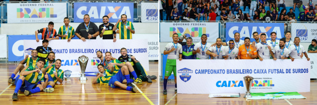 #descriçãodaimagem #pratodosverem fotos das equipes do Mato Grosso e do Distrito Federal, 2º e 3º lugar no Masculino.