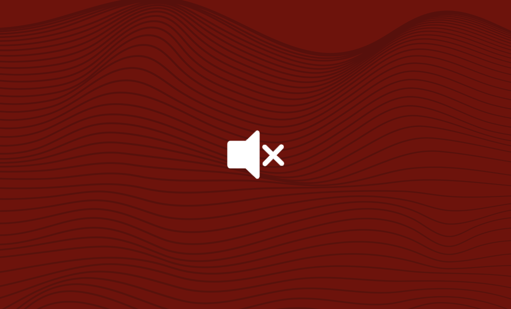 #descriçãodaimagem #pratodosverem imagem do ícone da nova funcionalidade silenciar mídia em fundo vermelho.