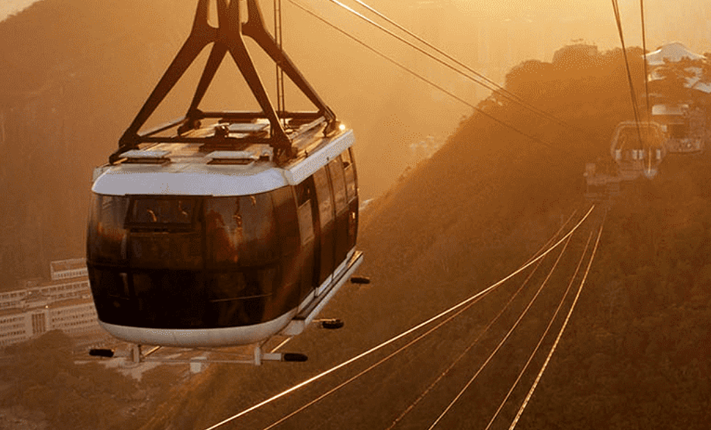 #descriçãodaimagem #pratodosverem foto do Bondinho em um dia ensolarado.